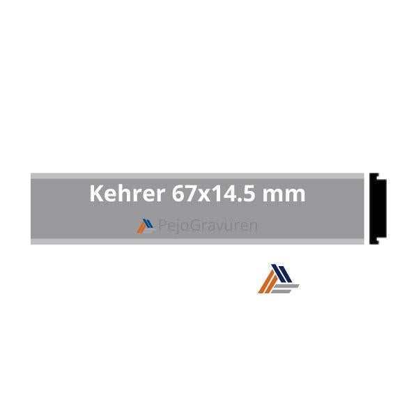 Kehrer Briefkastenschild, Optionen aluminium oder Schwarz