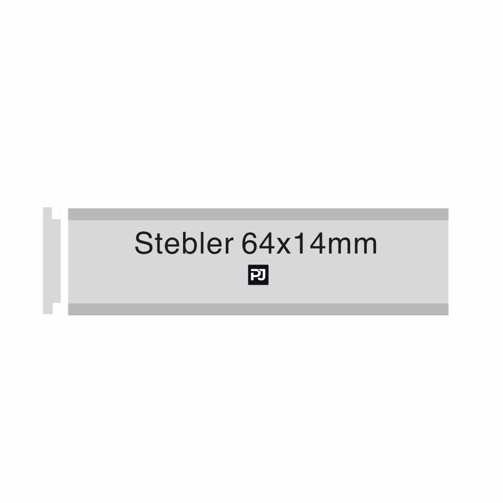 Stebler, 64x14.5, Aluminium, Silber, Briefkastenschild, Gravur, Eloxiert