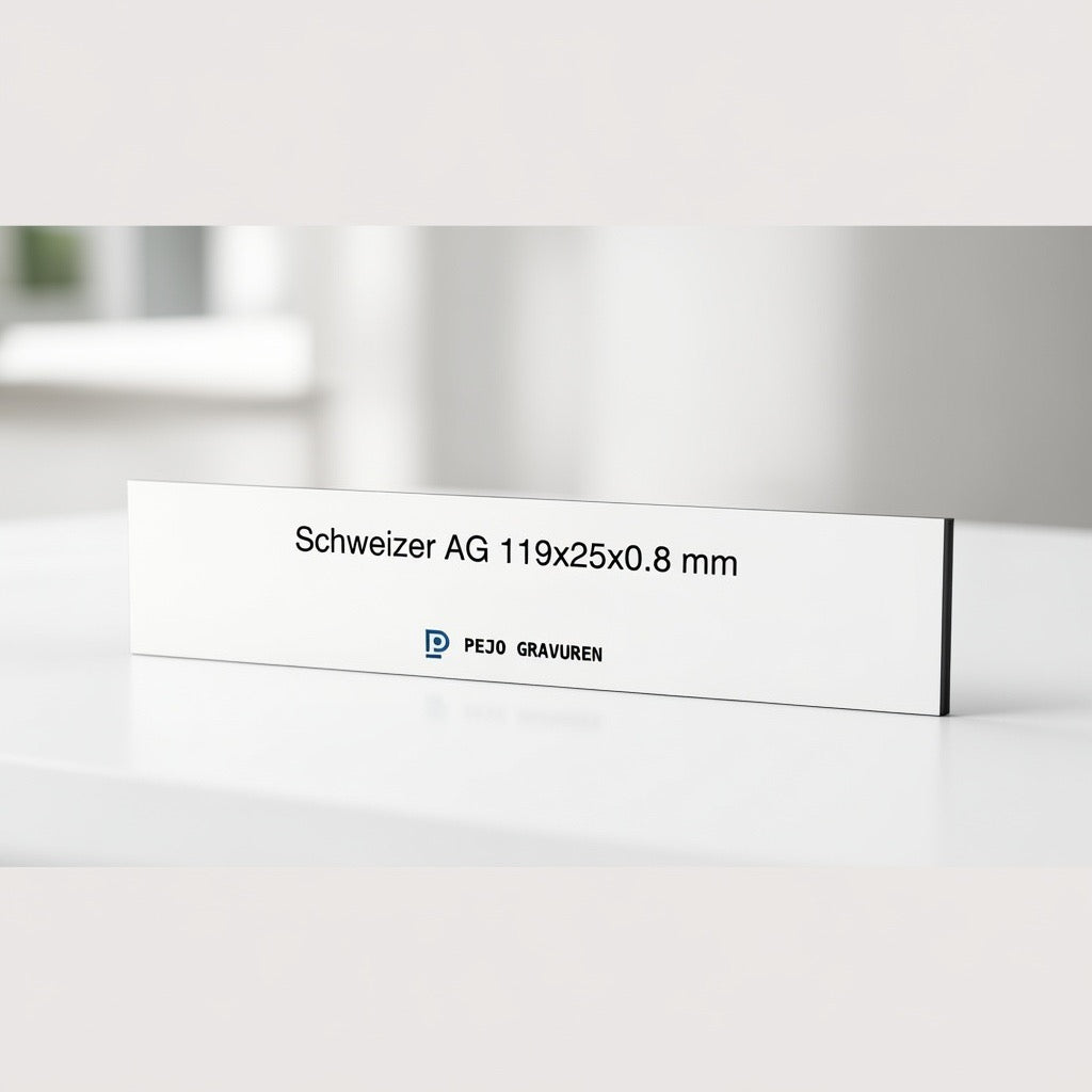 Briefkastenschild Schweizer 119x25mm – Graviert