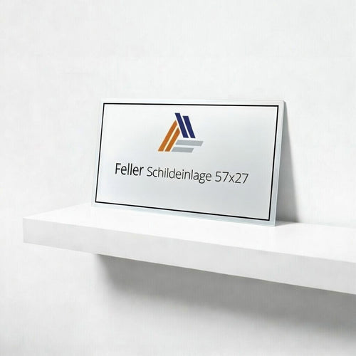Feller, 57x28, Klingelschild, Sonnerieschild, Abdeckung, Plexiglas, Kunststoff, Set