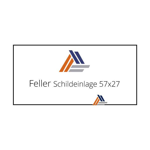 Feller, 57x28, Klingelschild, Sonnerieschild, Abdeckung, Plexiglas, Kunststoff, Set