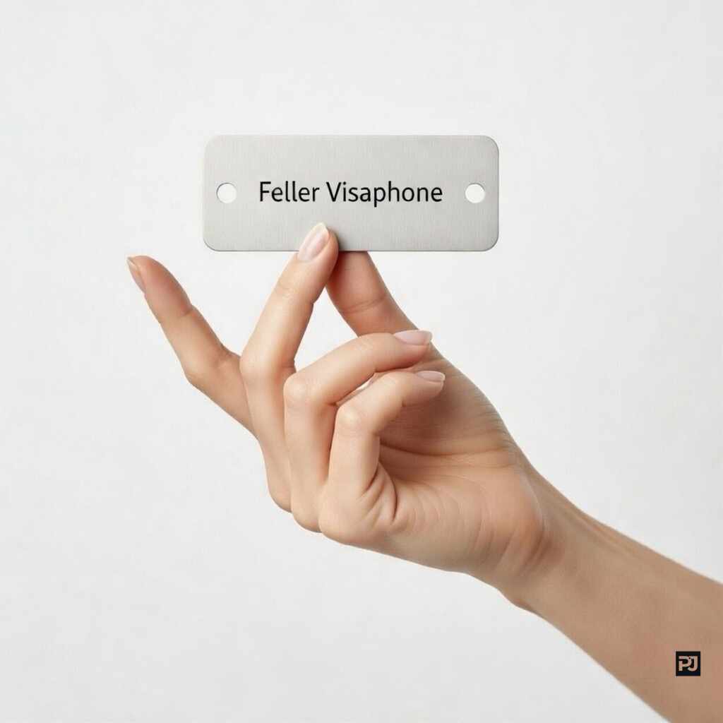 Sonnerieschild, Visaphone, Feller, 59x20 mm