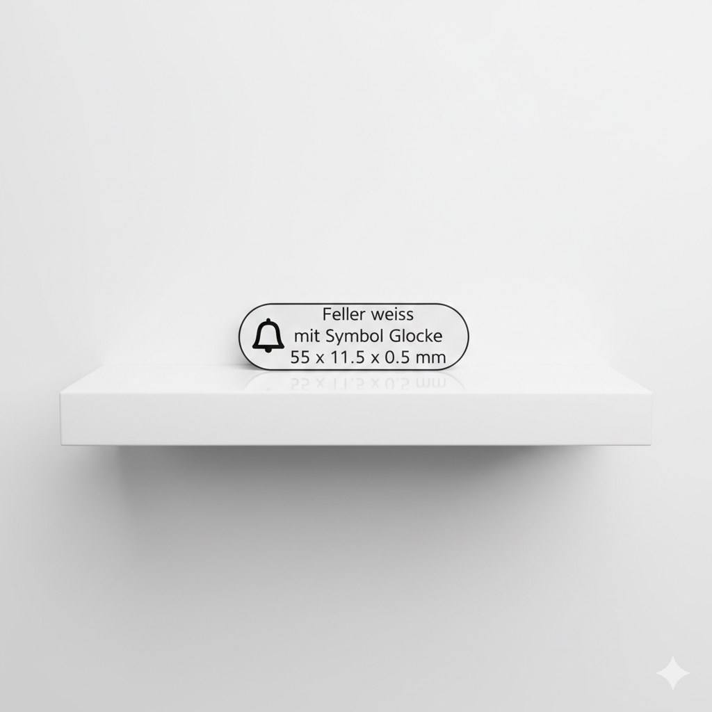 Feller weiss, mit Glocken Symbol