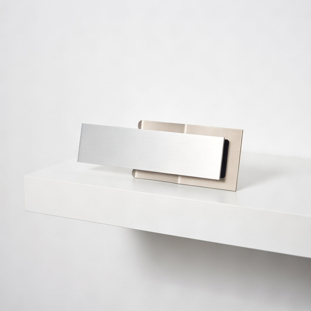 Gitterrost 100x2, Briefkastenschild, Schild mit Haltefeder