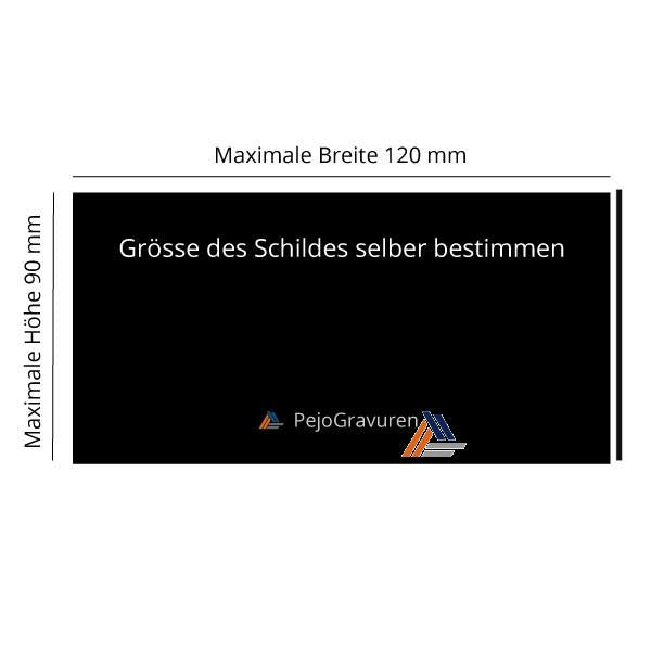 Kunststoffschild, Mass selber bestimmen