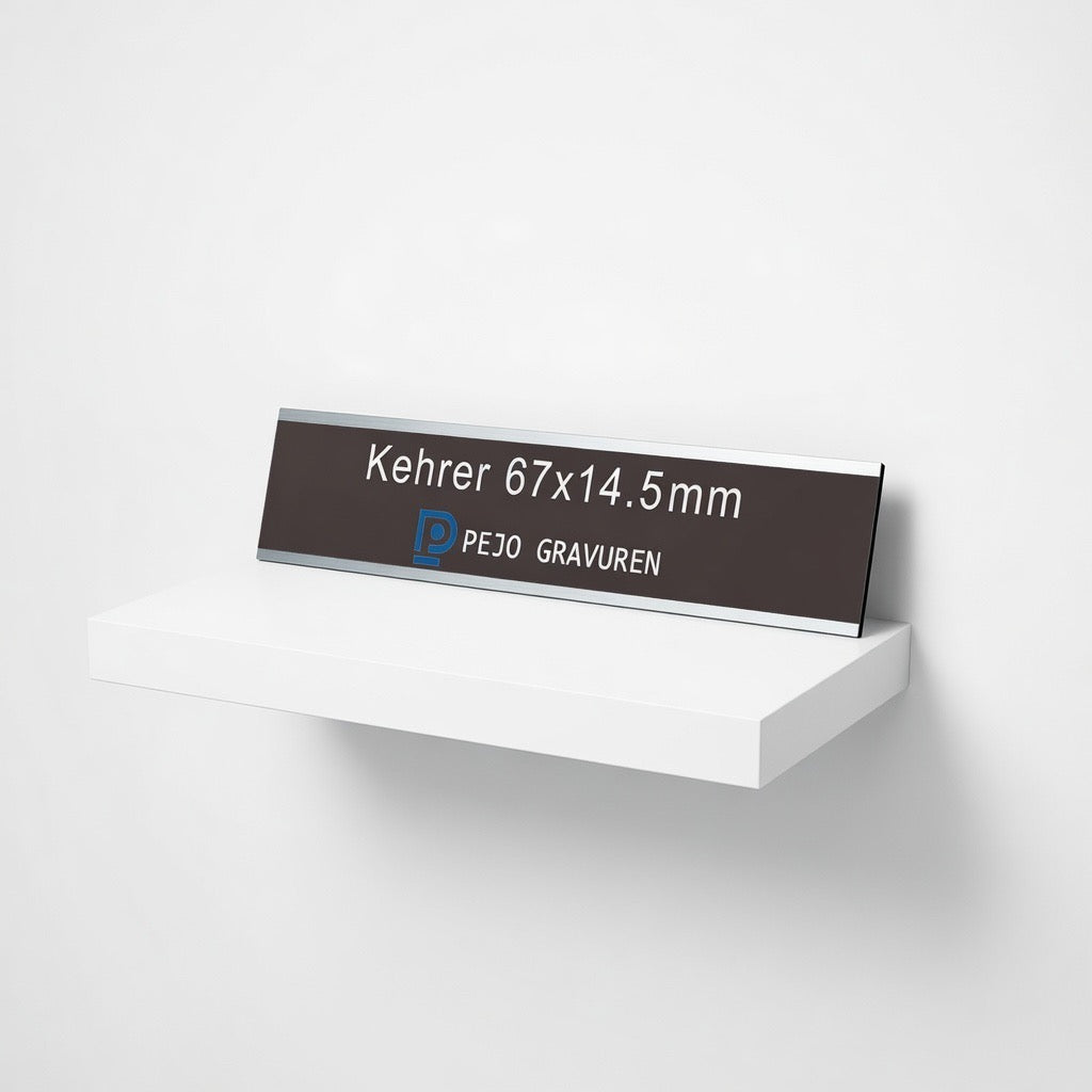 Kehrer Breifkastenschild, Schwarz einbrennlackiert