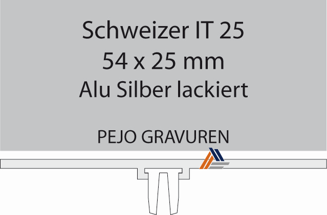 Sonnerieschild, Schweizer IT25, Grösse 54x2