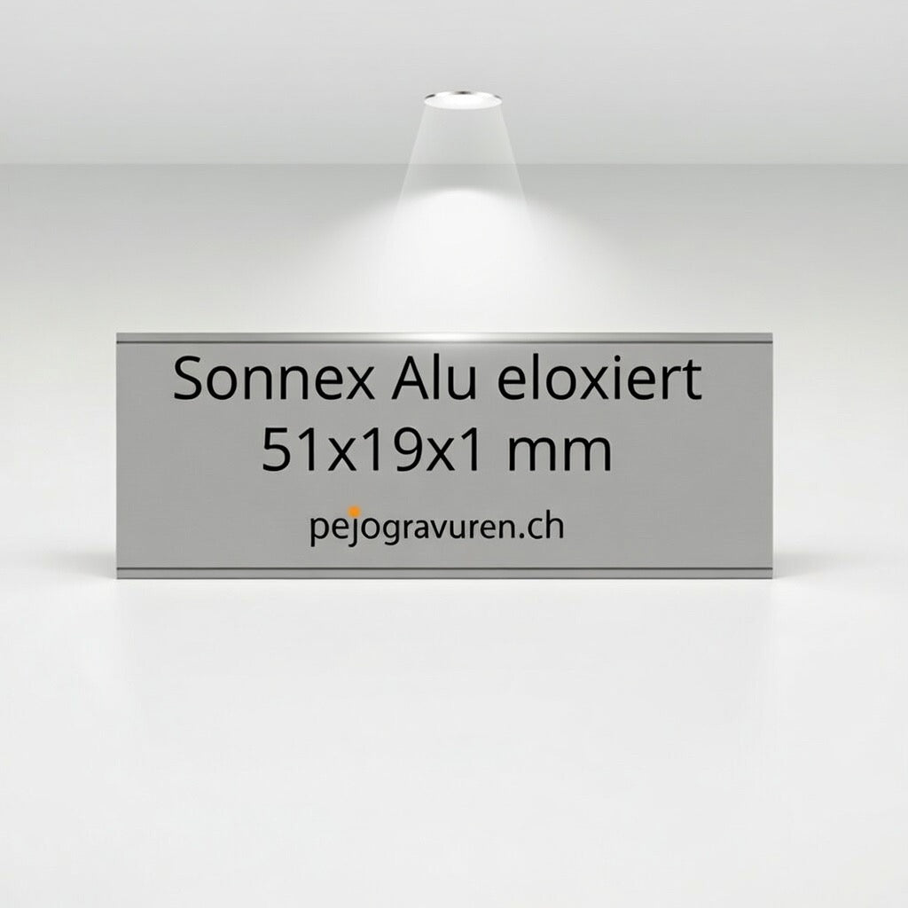 Sonnex, 51x19, Silber, Aluminium, Namensschild, Briefkastenschild