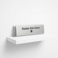 Stebler, 64x14.5, Aluminium, Silber, Briefkastenschild, Gravur, Eloxiert