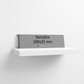 Swissbox, 100x25, Aluminium, Silber, Briefkastenschild, Gravur
