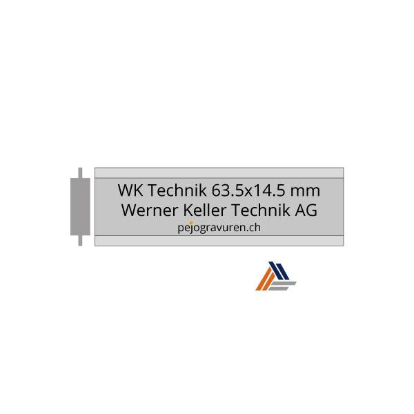Werner Keller, WK-FLEX, 63.5x14.5, Aluminium, Sonnerieschild, Klingelschild, Silber